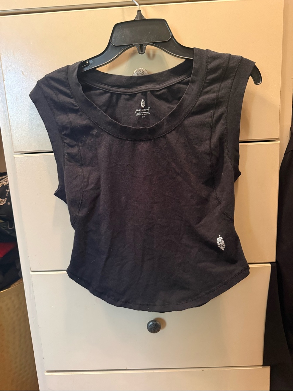 FP Movement by Free People Black Cropped Muscle Tank